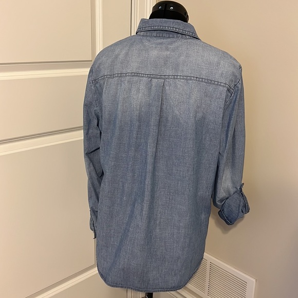 CHICO’S Shirt Chambray Top Blouse - Picture 2 of 11